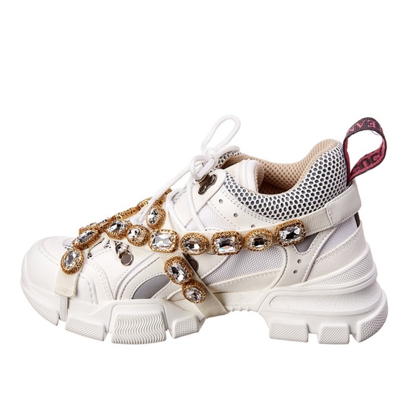 White Gucci FLASHTREK sneakers women’s size 8 - Picture 2 of 10